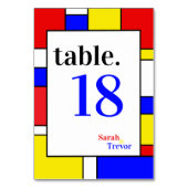 はっきりしたインスパイアレトロ幾何学模様 テーブルナンバー (正面)