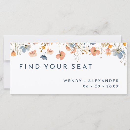 はっきりしたエレガントぶら下がったフローラの座席表 (裏面)