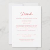 はっきりしたエレガントア結婚チ 招待状 (裏面)