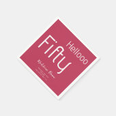 はっきりしたエレガントタイポグラフィマゼンダ50誕生日 スタンダードカクテルナプキン (角)