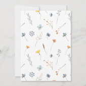 はっきりしたエレガントフローラブライダルシャワー 招待状 (裏面)