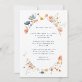 はっきりしたエレガントフローラブライダルシャワー 招待状 (裏面)