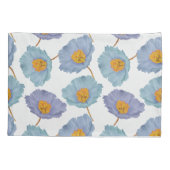 はっきりしたエレガントフローラ水彩青いケシ 枕カバー (裏面)