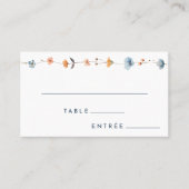 はっきりしたエレガントフローラ結婚のEntree Choiceフラット プレイスカード (正面)