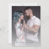 はっきりしたエレガントフローラ結婚写真 招待状 (裏面)