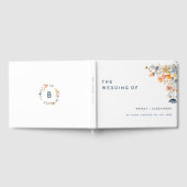 はっきりしたエレガントフローラ結婚 ゲストブック (全面)