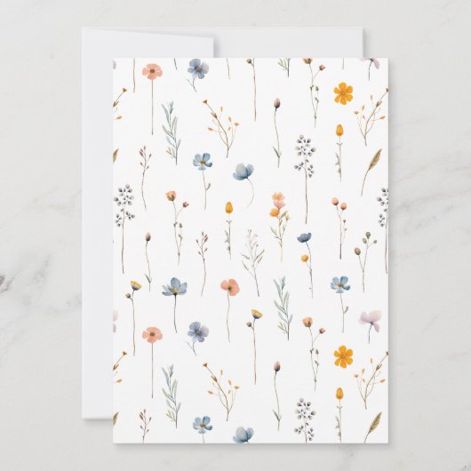 はっきりしたエレガントフローラ結婚 招待状 (裏面)