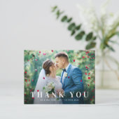 はっきりしたエレガント感謝してい結婚のカード ポストカード (スタンド正面)