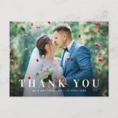 はっきりしたエレガント感謝してい結婚のカード ポストカード (正面)