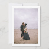 はっきりしたエレガント秋フローラ水彩写真結婚の 招待状 (裏面)