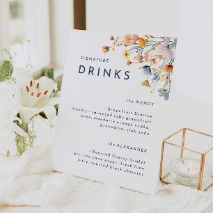 はっきりしたエレガント結婚フローラ 台座サイン