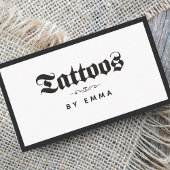 はっきりしたエレガントTattoo Artist Shopサロンソーシャルメディア 名刺
