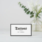 はっきりしたエレガントTattoo Artist Shopサロンソーシャルメディア 名刺 (スタンド正面)
