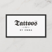 はっきりしたエレガントTattoo Artist Shopサロンソーシャルメディア 名刺 (正面)