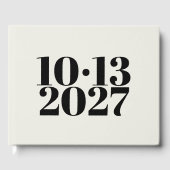 はっきりしたオフモダンホワ結婚イトのゲストブック ゲストブック (正面)