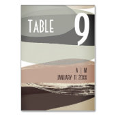 はっきりしたオリーブグ結婚リーン テーブルナンバー (正面)