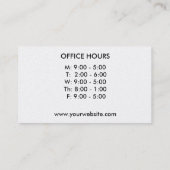 はっきりしたカイロプラクティック名 名刺 (裏面)