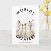 はっきりしたカスタム写真「WORLDS GREATEST」の父の日 カード (黄色い花)