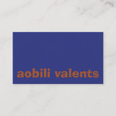 はっきりしたカラフルよくはしゃぐタイポグラフィモダン青 名刺 (正面)