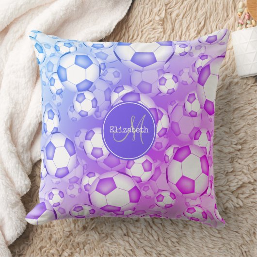 はっきりしたカラフルガーリーボールの模様 クッション (ブランケット)