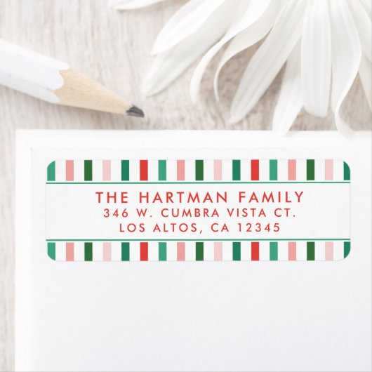 はっきりしたカラフルスストライプモダン戻る ラベル (インサイチュ)