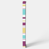 はっきりしたカラフルストライプ模様モノグラム電話ケース SAMSUNG GALAXYケース (左側面)