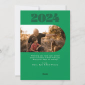 はっきりしたカラフルタイポグラフィオーバル2枚の写真クリスマス シーズンカード (裏面)