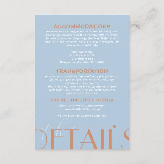 はっきりしたカラフルファンキーブルー結婚ズ エンクロージャーカード (正面)