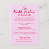 はっきりしたカラフルファンキーモダン結婚詳細 エンクロージャーカード (正面)