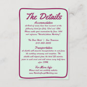 はっきりしたカラフルファンキーモダン結婚詳細 エンクロージャーカード (正面)