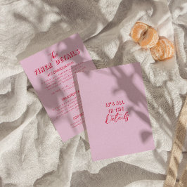 はっきりしたカラフルファンキーモダン結婚詳細 エンクロージャーカード