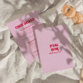 はっきりしたカラフルファンキーモダン結婚詳細 エンクロージャーカード