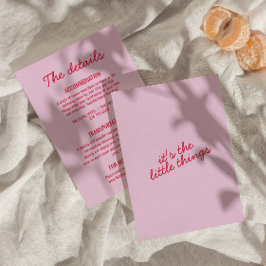 はっきりしたカラフルファンキーモダン結婚詳細 エンクロージャーカード