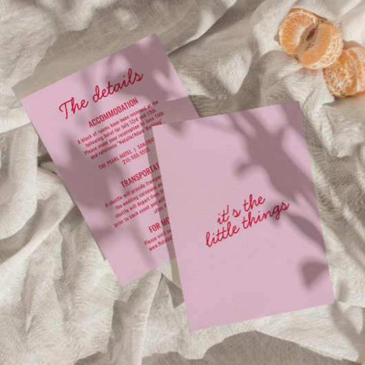 はっきりしたカラフルファンキーモダン結婚詳細 エンクロージャーカード