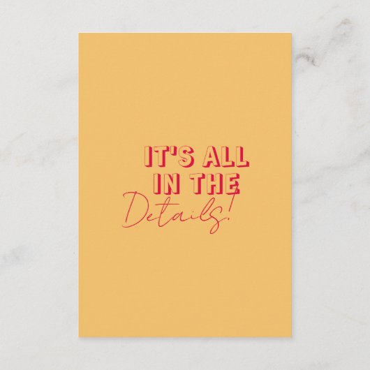 はっきりしたカラフルファンキーモダン結婚詳細 エンクロージャーカード (裏面)