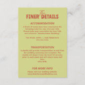 はっきりしたカラフルファンキーユニーク結婚詳細 エンクロージャーカード (正面)