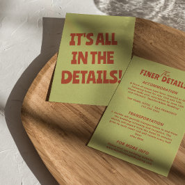 はっきりしたカラフルファンキーユニーク結婚詳細 エンクロージャーカード