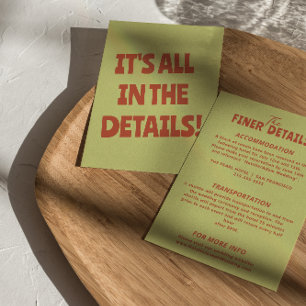 はっきりしたカラフルファンキーユニーク結婚詳細 エンクロージャーカード