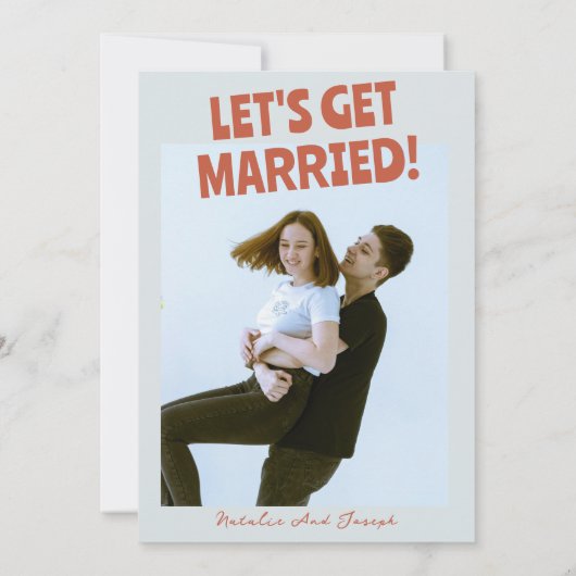 はっきりしたカラフルファンキーレトロ明るい写真結婚s 招待状 (裏面)