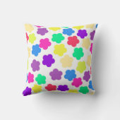 はっきりしたカラフルフローラお洒落熱帯夏 クッション (裏面)