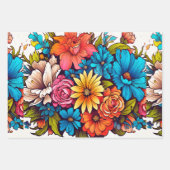 はっきりしたカラフルフローラインスパイアヴィンテージ ラッピングペーパーシート (正面)