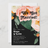 はっきりしたカラフルフローラ写真の取り消し告知 招待状 (正面)