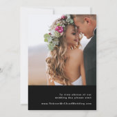 はっきりしたカラフルフローラ写真の取り消し告知 招待状 (裏面)