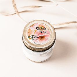 はっきりしたカラフルフローラ |ありがとうございます結婚式の引き出物 ラウンドシール