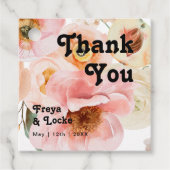 はっきりしたカラフルフローラ |ありがとうございます フェイバータグ (正面)