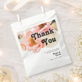 はっきりしたカラフルフローラ |ありがとうございます フェイバーバッグ (クリップ留めされた状態)