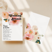 はっきりしたカラフルフローラ |のブ結婚ランチ招待状 招待状