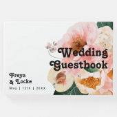 はっきりしたカラフルフローラ |の結婚ゲストブック ゲストブック (正面)