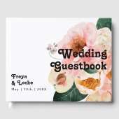 はっきりしたカラフルフローラ |の結婚ゲストブック ゲストブック (正面)