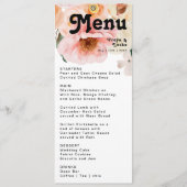 はっきりしたカラフルフローラ |の結婚ディナーメニュー メニュー (正面)